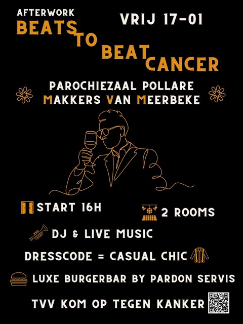 Feesten na het werk op ‘Beats to beat cancer’